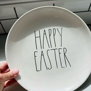 Rae Dunn Happy Easter White Ceramic Plate